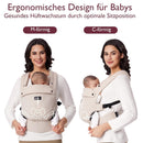 Momcozy Babytrage – Baby Carrier für Kleinkind (3-24 Monate) · Ohne Einsätze · Ergonomische M-Trage · X-Rücken · Leicht & Luftdurchlässig, Khaki