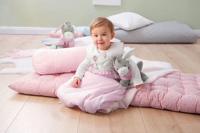Sterntaler Schlafsack für Kleinkinder, Ganzjährig, Wärmeregulierung, Reißverschluss, Größe: 70, Emmi Girl, Weiß/Rosa