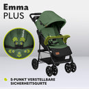 LIONELO Emma Plus Silla de paseo hasta 15 kg 6-36M Respaldo ajustable Cinturón de seguridad de 5 puntos Capucha profunda Organizador para padres