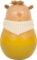 small foot Baby Stehaufmännchen "Seaside" aus Holz, Babyspielzeug mit Klang, Otter-Stehauffigur ab 8 Monaten, 12332, Gelb