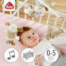 Fehn Musik Mobile Rainbow - Baby Einschlafhilfe Musikspielzeug mit süßen Tieren - Babymobile Spieluhr Melodie "Guter Mond" - Musikmobile Babybett Spielzeug für Babys und Neugeborene von 0–5 Monaten