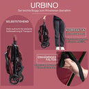 Chicco Urbino Kinderwagen Ab Geburt bis 4 Jahren (max. Belastbarkeit 25 kg), Praktisch und leicht, Zusammenklappbarer Buggy,Einhandverschluß, Verst...