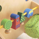 HABA 902 - Entdeckerwagen, stabiler Lauflernwagen aus Holz mit Stoffmaus, Mausversteck und vielen Spielmöglichkeiten, Holzwagen mit Sitzfläche, ab ...