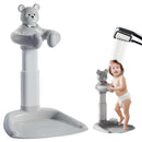 NEYYOS Baby Badewannenständer Duschständer Höhenverstellbar Zusammenklappbar - Duschhilfe Faltbar Badewanne Ständer Platzsparend, Stehhilfe - Kleinkinder Rutschfester Badeturm Badständer (Bär Grau)