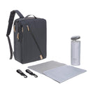 LÄSSIG Baby Wickelrucksack mit Wickelunterlage, Kinderwagenbefestigung, Flaschenwärmer wasserabweisend