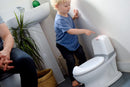 Nuby My Real Potty Töpfchen mit Spülgeräusch, Toilettentrainer Für Kinder ab 18 Monaten, grau , 1er Pack