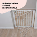 Safety 1st Auto Close Gate, Treppenschutzgitter ohne Bohren, 73–80 cm (max. 136 cm erweiterbar), automatisch schließendes Türschutzgitter, mit einer Hand öffnen, kein Bohren, Zweifachsicherung