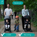 Urban Kanga Bandicoot Reisebuggy Flugzeug Handgepäck bis 25kg Kinderwagen (Schwarz)