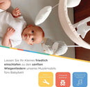 Nuby Kinderbett-Mobile für Babys mit verstellbarem Arm, geeignet für alle Babybetten. Süße Plüschfiguren in Weiß und Grau, einschließlich Pebbles t...