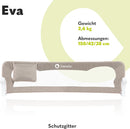 Lionelo Eva Rausfallschutz Bett Rausfallschutz Kinderbett, Bettgitter, Bettschutzgitter, luftiges Netz, zusammenklappbar um 180 Grad, einfache Montage, 150 cm lang