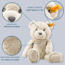 Steiff Bearzy Teddybär beige 28 cm, Stofftier Teddy, Kuscheltier Bär aus Plüsch, zum Kuscheln und Spielen für Babys & Kinder, Soft Cuddly Friends, Plüschtier für babysanfte Haut, waschmaschinenfest