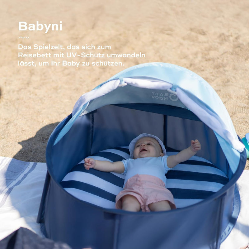Babymoov Babyni Aire de Jeux Anti-UV FPS 50+, 2en1 Aire de Jeux & Lit d'Appoint, Moustiquaire & Auvent Intégrés, Utilisation Extérieure & Intérieur...
