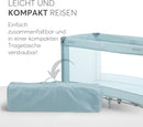 KikkaBoo Reisebett Baby SO GIFTED, Kinderreisebett 120x60 cm, bis 15 kg, Faltbar & Kompakt, Tragbar mit Transporttasche, Zusammenklappbar für Reise & Urlaub, Minze