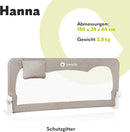 Lionelo Hanna Bettgitter Rausfallschutz 150 cm x 66 cm, zusammenklappbar um 180 Grad, luftiges Netz, einfache Montage, Standsafe-Blockade, SecureBelt, stabile Konstruktion