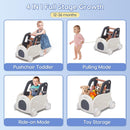 Leogreen Lauflernwagen Baby Push Pull Lauflernhilfe Spielzeug, 4 in 1 Lauflernhilfe zum Sitzen und Stehen mit Rädern, Laufwagen Gehfrei Gehhilfe für 1-3 Jahre alte Mädchen und Jungen Lernen Laufen