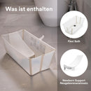Stokke Flexi Bath (Sandy Beige) mit Newborn Support - Robust & einfach zu verstauen - Bequem für zuhause oder auf Reisen - Ideal für Neugeborene & Kinder bis 48 Monate