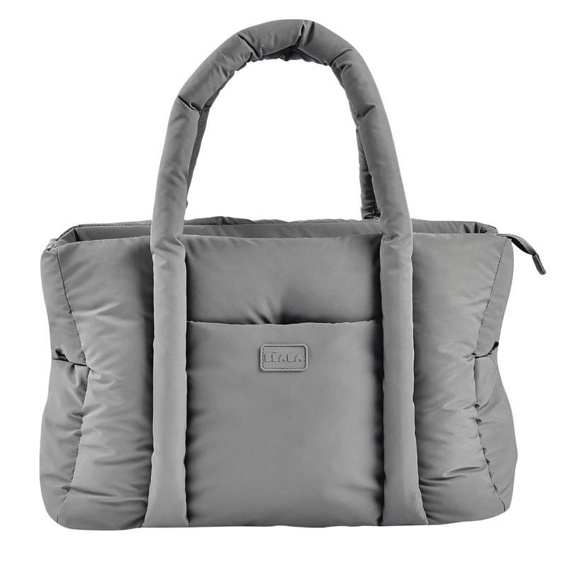 BÉABA, Wickeltasche Bebe, Ultra praktisch, 10 Innen- und Außentaschen, integrierte Kinderwagenbefestigung, herausnehmbare Wickelunterlage, Kühltasche, Tasche Paris Puffy, Eisbraun