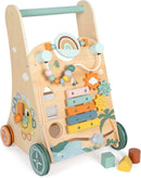 small foot Lauflernwagen „Safari“ aus Holz, 3 Seiten, Räder mit Gummiringen, Lauflernhilfe für Kinder ab 1 Jahr, 12640