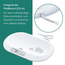 Beurer BY 90 baby scale with free app (iOS + Android), integrated measuring tape, 20 kg weighing capacity and hold function for squirming babies