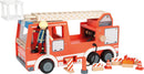 small Foot Feuerwehrauto aus Holz, mit drehbarer Leiter, Schlauch & Zubehör, Feuerwehr-Spielzeug für Kinder ab 3 Jahren, 12657