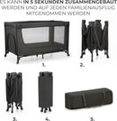 Kinderkraft Kinderreisebett Joy Light, Babybetten, Kinderbett, Reisebett, Praktisch, Modernes Design, Kleine Abmessungen nach Zusammenklappe, Tasch...