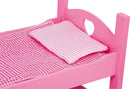 small foot Puppenhochbett Pink aus Holz, Einzel-und Etagenbett mit Bettwäsche und Matratzen, ab 3 Jahren, 2871