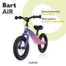Lionelo Bart Laufrad ab 2 Jahre bis zu 30 kg, Magnesiumrahmen, 12 Zoll Räder, Lenkrad und Sattel höhenverstellbar, Lenkradschloss, Fußstütze, Tragegriff, Ultraleicht