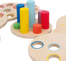small foot Lernspiel Logisteck aus Holz, Motorikspiel ab 3 Jahren, zur Förderung der Hand-Auge-Koordination, 3386
