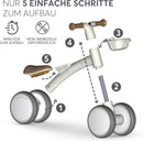 KikkaBoo ZIPI Fahrrad Ohne Pedale, Laufrad mit Korb, Einstellbar, Kinderspielzeug, Baby-Geschenk