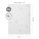 roba Matelas pour Parc Bébé 75 x 100 cm Safe Asleep Air - Housse Jacquard Respirante et Amovible - Convient aux Personnes Allergiques - Blanc
