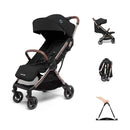 Maxi-Cosi Eva3 Baby Stroller, 0-4 Years, 0-22 kg, Baby Stroller, Lightweight & Compact, Flat Reclining Position, 3 Positions, Automatic One-Hand Folding Handle, Carrying Strap, Essential Black