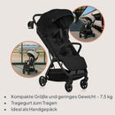Lionelo Julie Air Buggy bis zu 22 kg von 6 m bis 4 Jahre Für Flugzeug Schwenkräder 360° Federung Einhand-Faltmechanismus Rückenlehnenverstellung Ve...