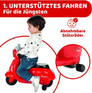 Chicco Motorrad Rutscher für Kinder Vespa Primavera, Kinderfahrzeug mit Elektronischem Bedienfeld, Lichtern und Geräuschen, Abnehmbare Stützräder, Max 25 kg, Kinderspielzeug von 1-3 Jahren, Rot