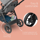 Maxi-Cosi Zelia S Trio 3-in-1 Kinderwagen Reisesystem, 0-4 Jahre, bis 22 kg, faltbarer, kompakter und liegender Babywagen, mit CabrioFix S i-Size Babyschale, Zubehör, Kindergartentasche, Grau