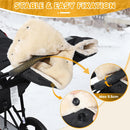 Orzbow Kinderwagen Handwärmer, Warm Handwärmer Kinderwagen mit Lammfellimitat, Stabil Handmuff für Kinderwagen mit Handyfach, Wetterfester Stoff, K...