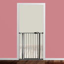 Bettacare Sicherheitsgitter für Kinder und Hunde, Schmal, 68.5cm - 75cm, Schiefergrau, Extra hohes Babygitter von 104cm Höhe, Schmales Druckmontage-Sicherheitsgitter für Treppen