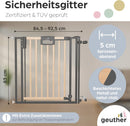Geuther Treppenschutzgitter Easylock Plus | Türschutzgitter ohne Bohren inkl. Klemmen | Breite 84,5-92,5 cm | Türgitter Baby | Kinderschutzgitter b...