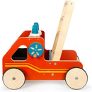 small foot Lauflernwagen Feuerwehr aus Holz, Moderne Lauflernhilfe für Feuerwehrfans, für Kinder ab 12 Monaten, 12540
