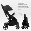 MoMi Kinderbuggy PAOLA mit automatischem Faltsystem, bis 22 kg Körpergewicht, 5-Punkt-Sicherheitsgurt, Einkaufskorb bis 2 kg, alle 4 Räder mit Stoß...