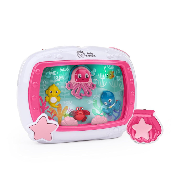 Baby Einstein Sea Dreams Soother, Baby Einschlafhilfen & Weißes Rauschen, 25+ Min. Musik & Ozeanklänge, Fernbedient, White Noise Machine, Aquarium Nachtlicht, für Neugeborene +, Rosa