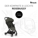 hauck Travel N Care, Dark Olive - Reise Buggy für Kinder ab Geburt bis 22 kg - mit Liegefunktion - Leicht 6,9 kg & Kompakt - Klein Zusammenklappbar - UPF 50+ - EVA Räder - Korb bis 3 kg