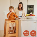 hauck Learn N Explore, Natur - Lernturm für KInder aus FSC® Zertifiziertes Buchenholz, Höhenverstellbar, Stabil Robust, Montessori Lernturm ab 1 Ja...