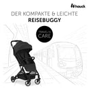 hauck Travel N Care, Schwarz - Reise Buggy für Kinder ab Geburt bis 22 kg - mit Liegefunktion - Leicht 6,9 kg - Kompakt - Klein Zusammenklappbar - UPF 50+ - EVA Räder - Korb bis 3 kg