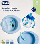 Chicco Geschenkset 6+, Baby Geschirrset enthält 2-teiligen Babyteller, Trinkbecher und Entwöhnungslöffel, Babybesteck 6+ Monate
