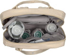 LÄSSIG Baby Wickelrucksack Wickeltasche Rucksack mit Wickelunterlage, Kinderwagenbefestigung, Flaschenhalter nachhaltig produziert/GRE Vividal Backpack