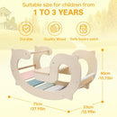 Labebe Montessori Kletterbogen，Spezielles Makrone Kletterdreieck für Kinder，2 in 1 Klettergerüst & Schaukelpferd holz indoor ab 1 jahr