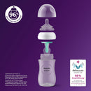 Philips AVENT Babyflaschen mit AirFree Ventil, Geschenkset für Neugeborene – 4 Babyflaschen, ultra soft Schnuller und Flaschenbürste, Babys von 0–12 Monaten und älter (Modell SCD657/11)