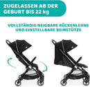 Chicco We Kinderwagen, faltbar, ultraleicht, ab Geburt bis 22 kg, Reise-Kinderwagen, ultra-kompakter, neigbar, EinHand-Verschluss
