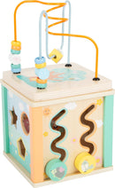 small foot Motorikwürfel Pastell, Motorikspielzeug für Kleinkinder, bespielbar von fünf Seiten, ab 12 Monaten, 11724