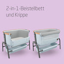 Maxi-Cosi Iora Beistellbett Baby, Faltbares Co-Sleeper, 0–6 Monate, max. 9 kg, 4 Neigungs- und 5 Höhenstufen, Leichtes Schieben, Bequeme Matratze, Großer Korb, Leicht zu Tragen, Essential Grey